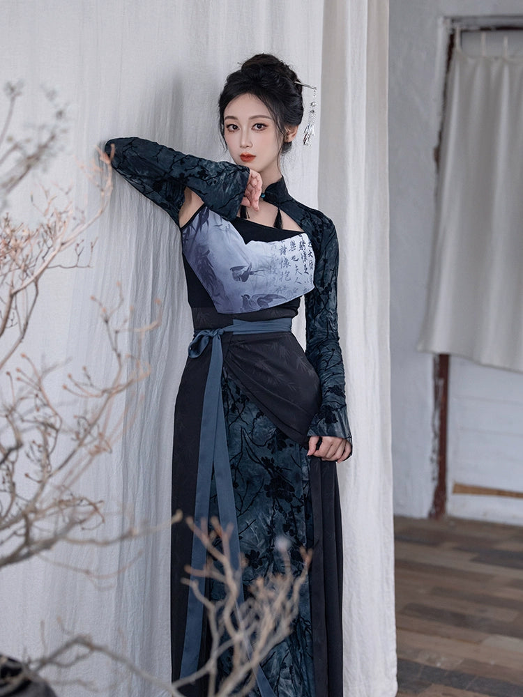 Dreams Danqing Chinese Style Song Dynasty Swirl Skirt For Daily Commuting