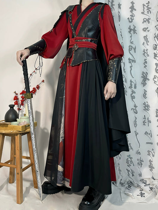 Flower Poetry Red Flame Men Unisex Hanfu