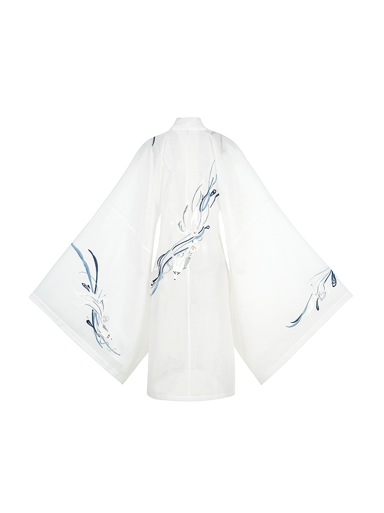 Mu Ye Hu : Woodland Fox Spirit-Large Sleeve Shirt