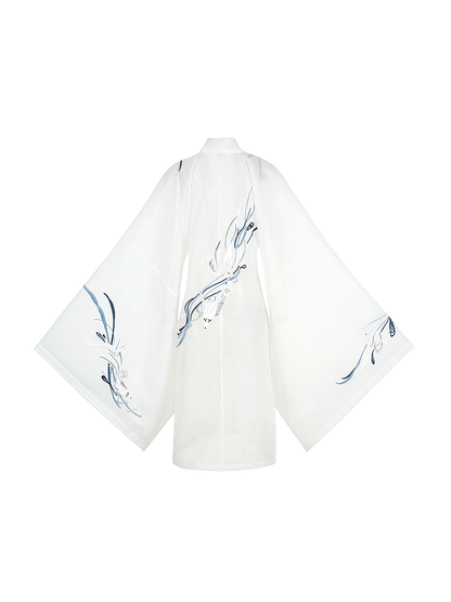 Mu Ye Hu : Woodland Fox Spirit-Large Sleeve Shirt