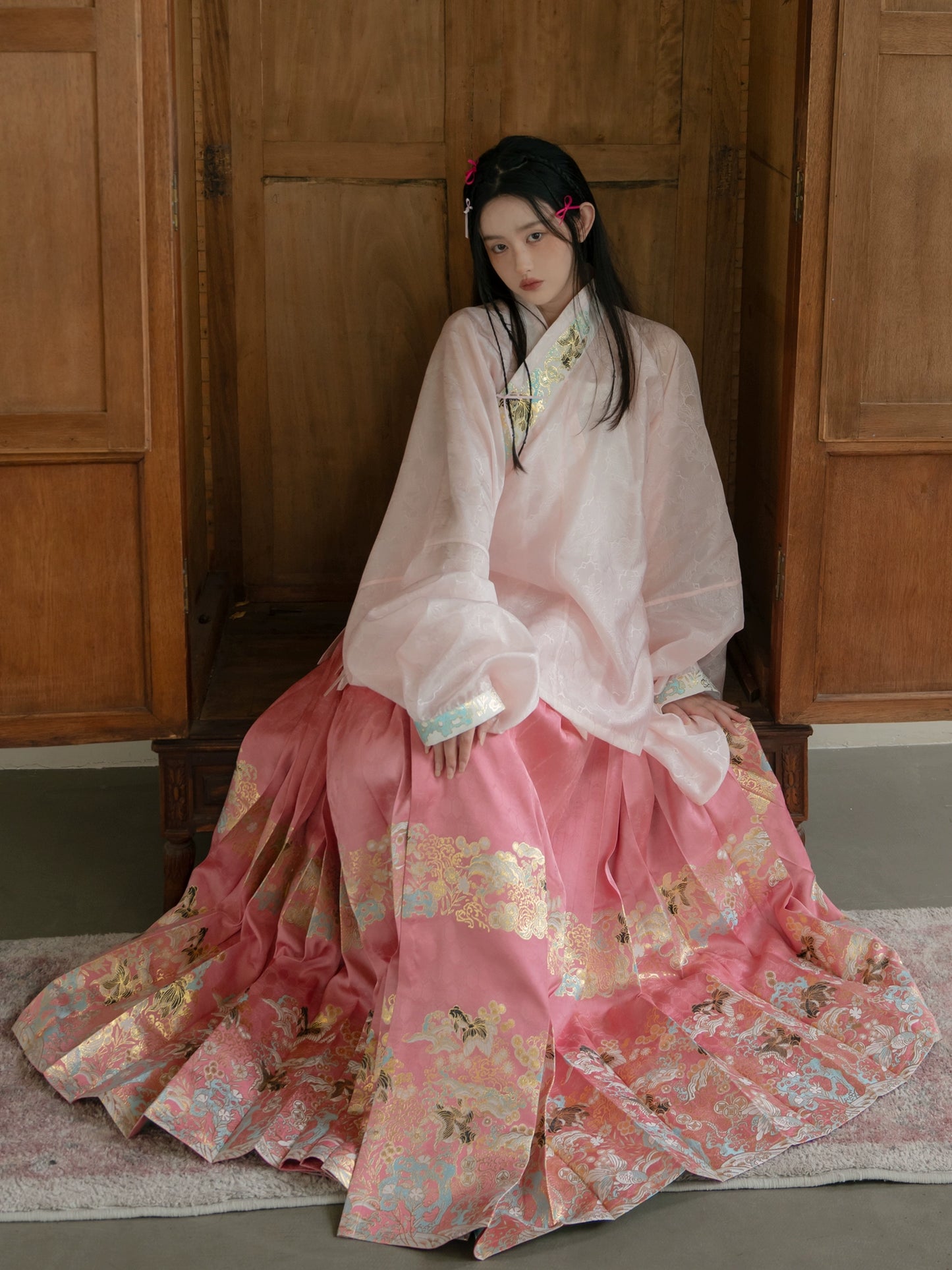 Lookbook Series Strings High-Grade Fabrics Ming Dynasty Hanfu GOLD