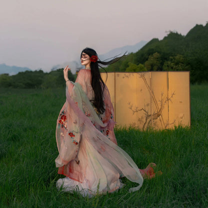 Haute Couture Series Woven Fabric Embroidered Hanfu Qing Huan Rosemanor