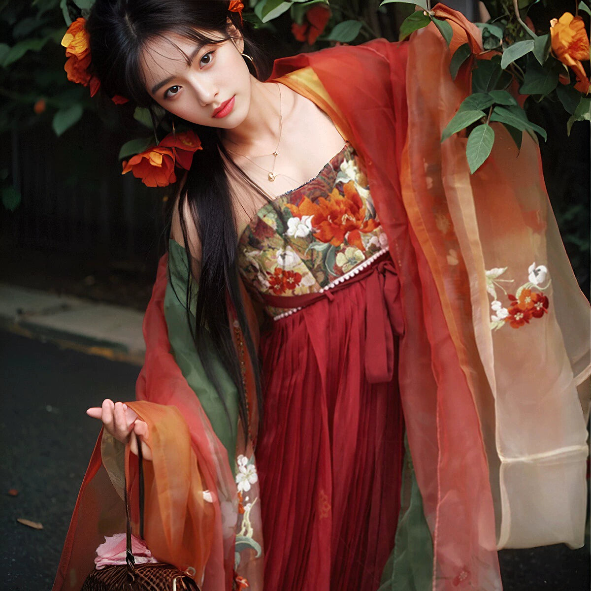 Twelve Flower Goddesses Series Camellia Hanfu Dress