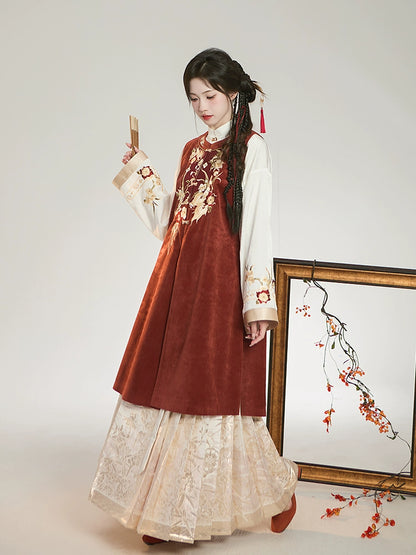 Hanshang Hualian Ming Modern Hanfu Red