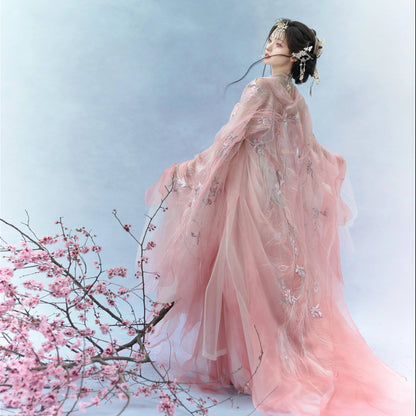 Haute Couture Series Woven Fabric Embroidered Hanfu Qing Huan Rubythornix Tang