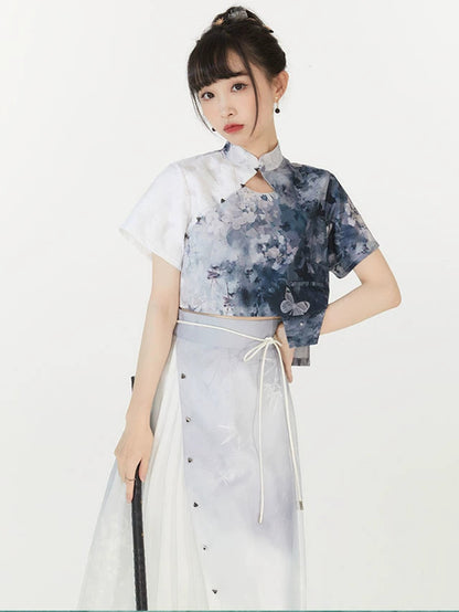 Huadie Tu : Floral Lepidoptera Scroll