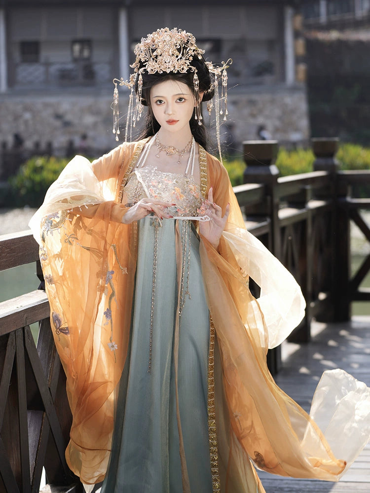 Twelve Flower Goddesses Series Chrysanthemum Hanfu Dress