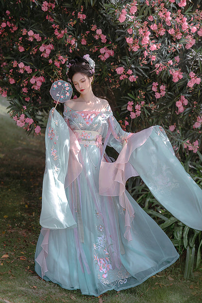 Wei Jin Dynasty DARUXIU BIJIA Hanfu Qipao Cheongsam Dress Skirt