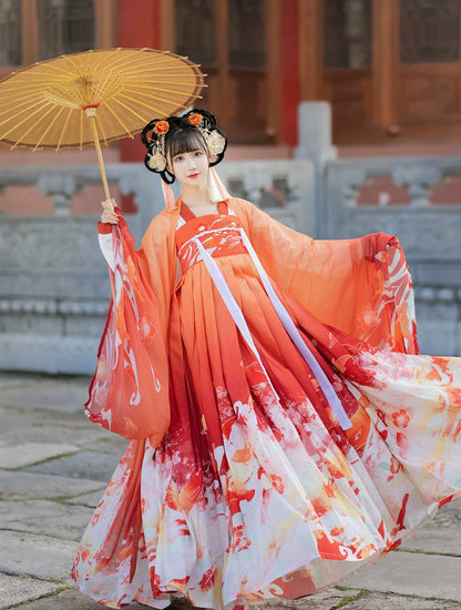 LOOKBOOK SERIES Tang Dynasty Printing Shirt Hanfu