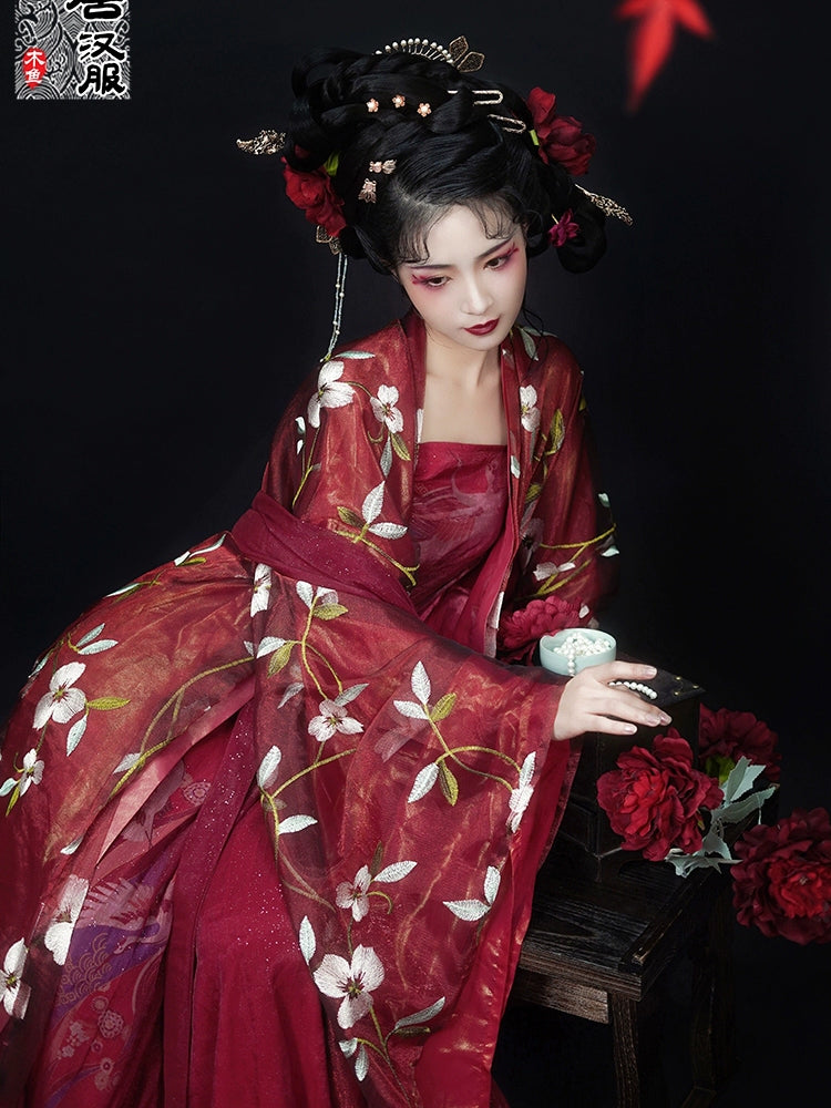 Lookbook Series Summer Autumn Hanfu Lady Red Whiskers