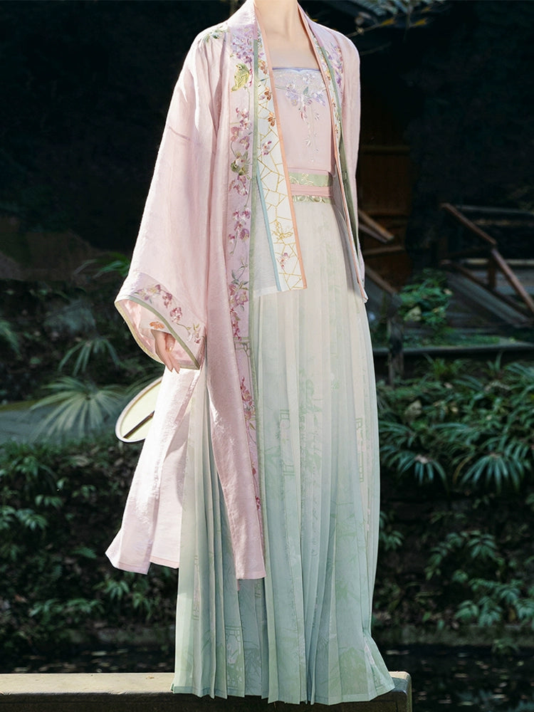 Lookbook Series Palace Song Dynasty Hanfu Long Jacket Airplane Sleeves