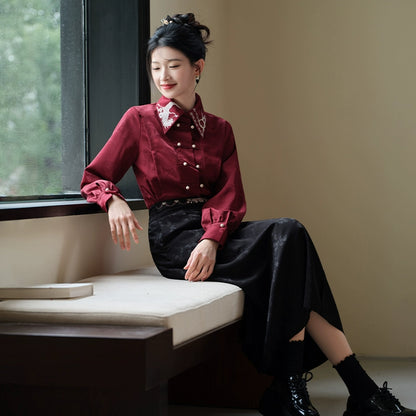 Shan Yuan Ye Hong Mei Se : Montyard Mume Rouge