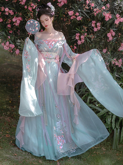 Wei Jin Dynasty DARUXIU BIJIA Hanfu Qipao Cheongsam Dress Skirt