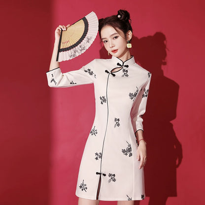 New Chinese Style Cheongsam Qipao Girlish Dressy Casual 8