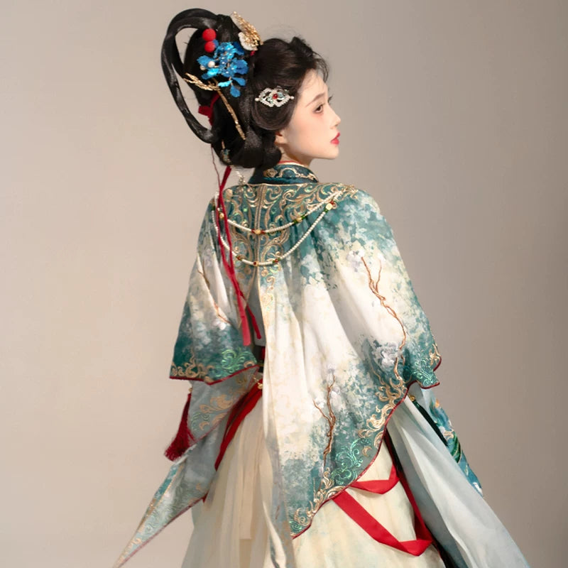 Ethereal Dreamscape Series Supreme Hanfu-Green Mountain Invitation