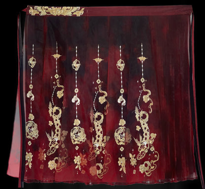 Haute Couture Series Woven Fabric Embroidered Hanfu Qing Huan Meet Dragon Wei Jin