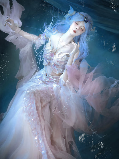 Exotic Series Blush Mermaid Hanfu Dress
