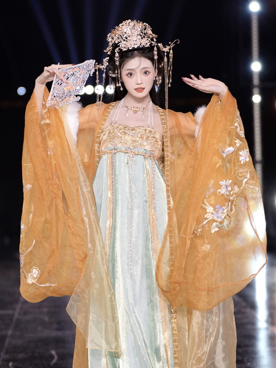 Twelve Flower Goddesses Series Chrysanthemum Hanfu Dress