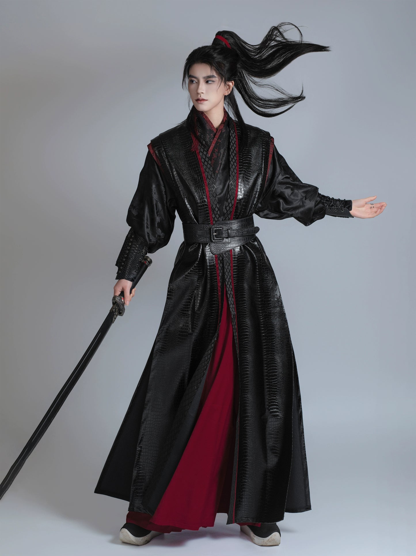 Male & Unisex Series Hanfu Dark Night Red Shadow