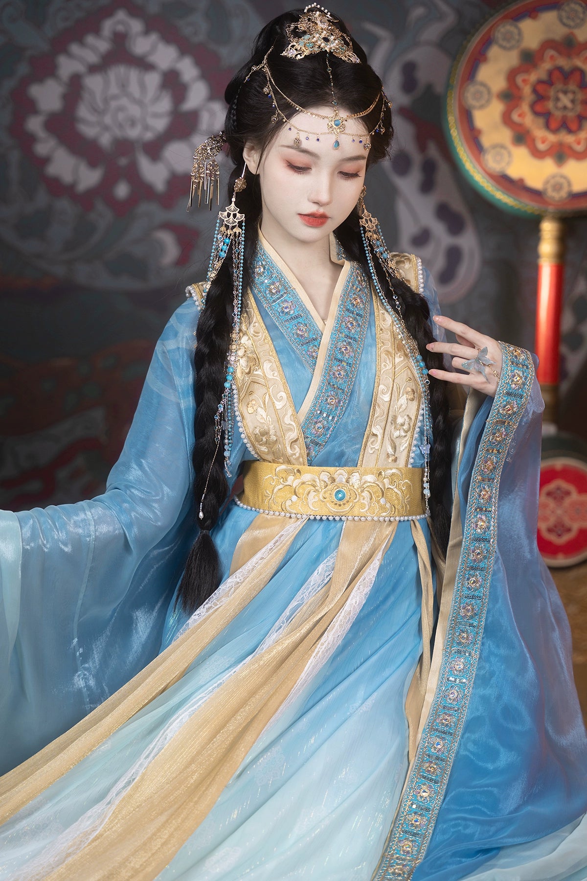 Timeless Fragrance Series Blue Waves Bright Moon Hanfu