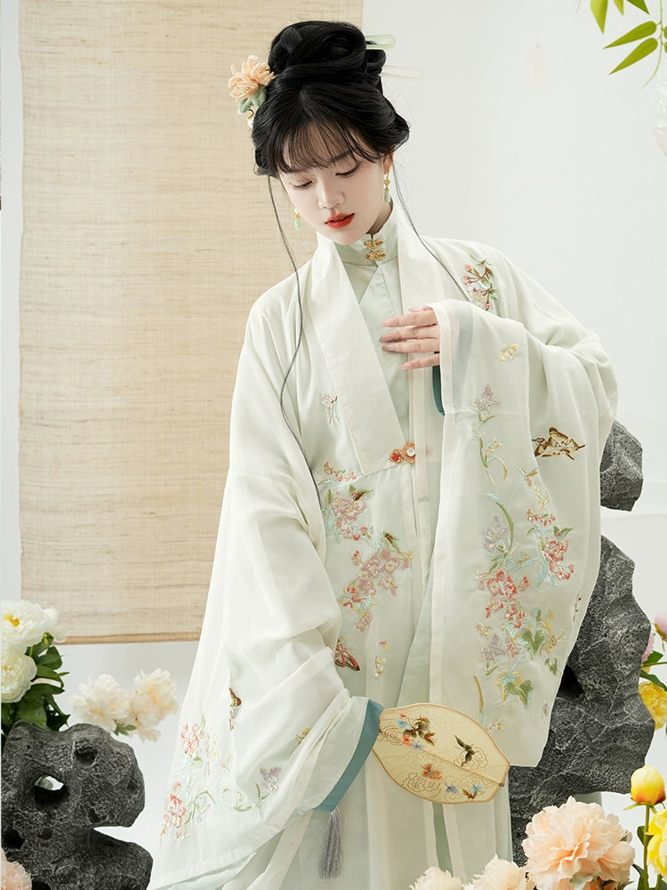 LOOKBOOK SERIES Ming Hairpin Flowers Hanfu Set