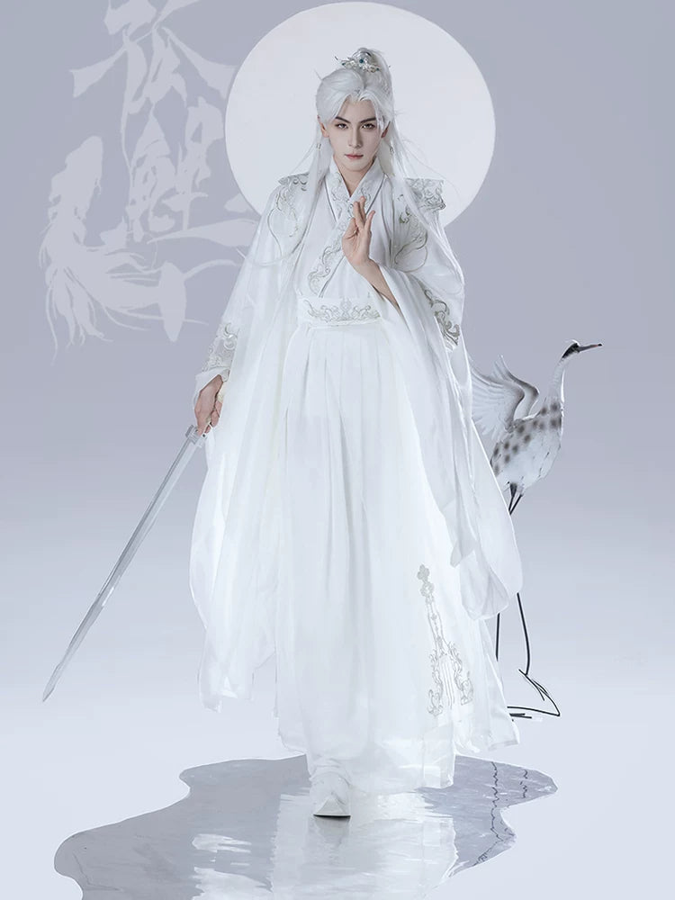 Male & Unisex Series Hanfu White Mystery