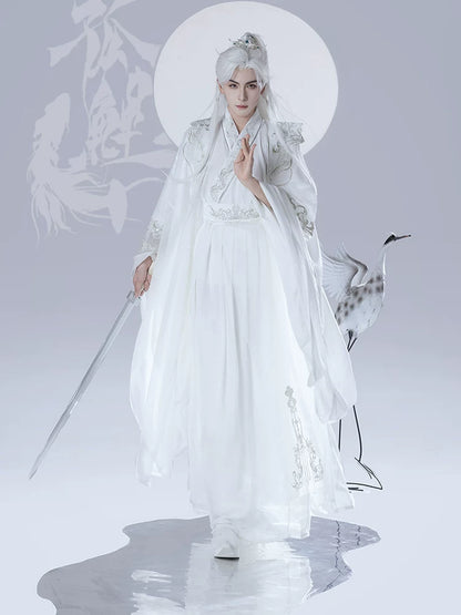 Male & Unisex Series Hanfu White Mystery