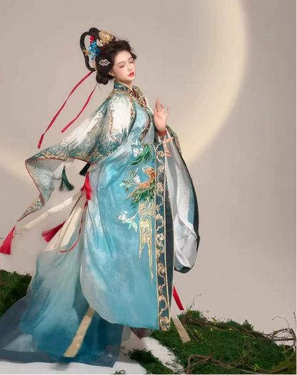 Ethereal Dreamscape Series Supreme Hanfu-Green Mountain Invitation