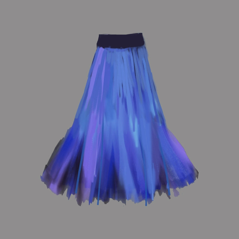 Mythology Series Blue Butterfly Embroidered Myrobalan Skirt Hanfu