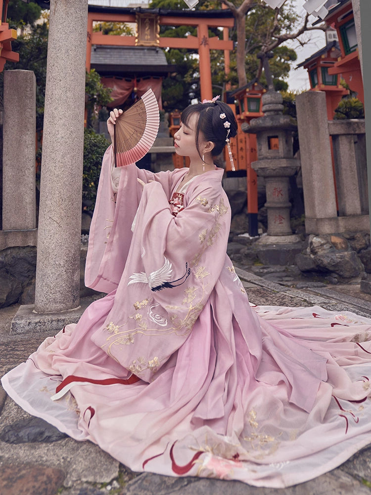 Fen Hua Shen : Pollination Cloud Dress-Large Sleeve Shirt