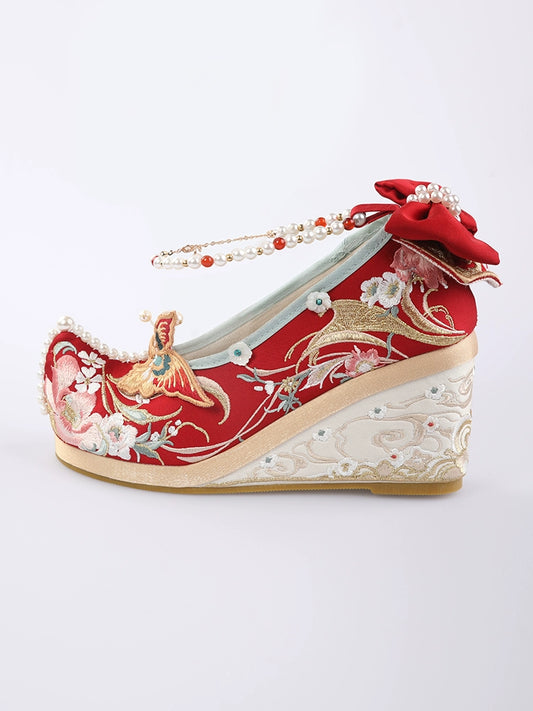 Luanfeng Xianyu : Luan-Phoenix Celestial Plumage Wedding-Shoes