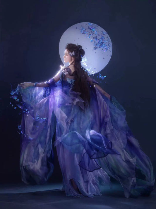 Oriental Aesthetics Series Night Butterfly Dancing Hanfu Dress