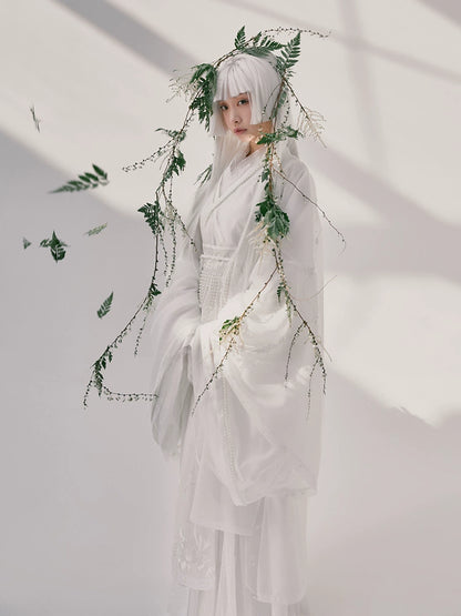 Qingqing Baiyi : Lingering Linen-Large Sleeve Shirt