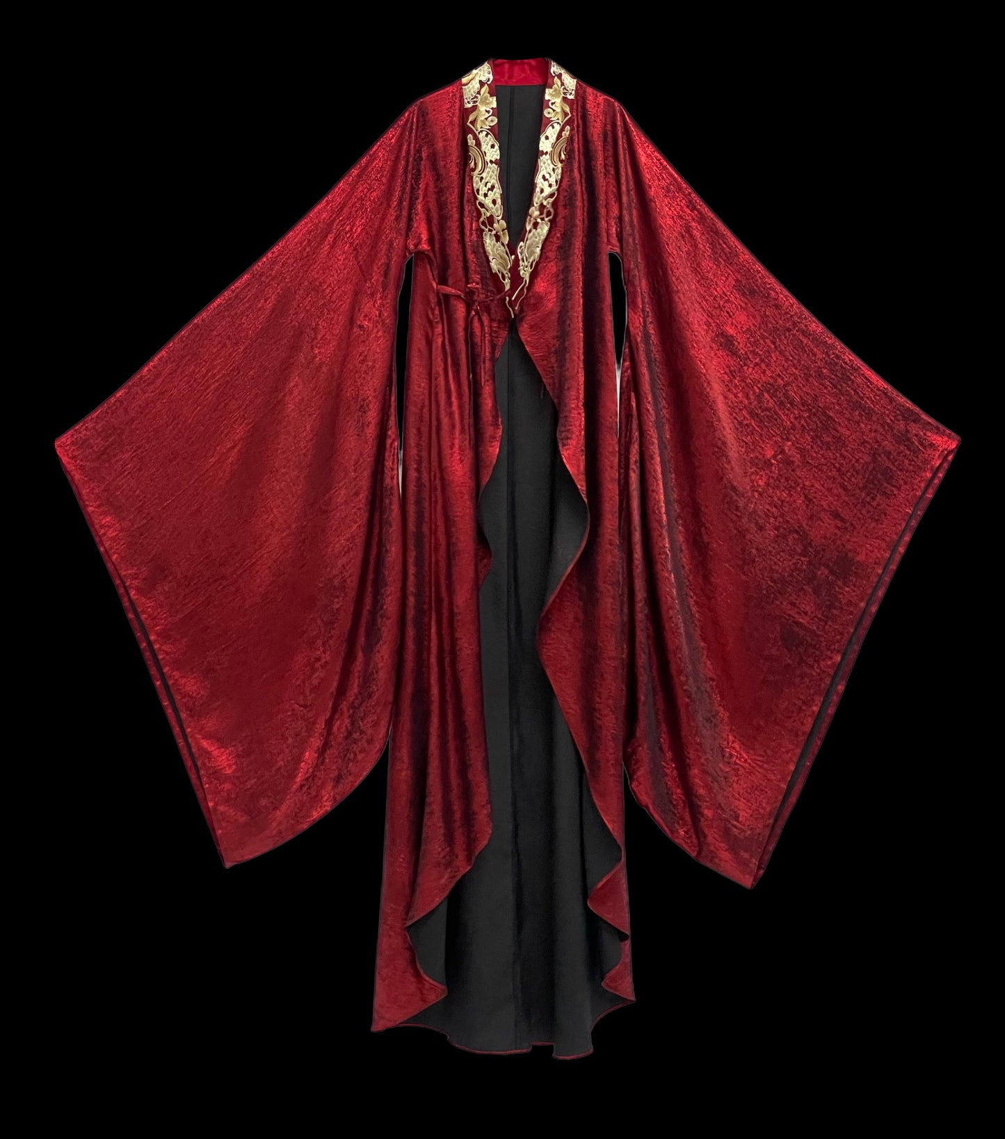 Haute Couture Series Woven Fabric Embroidered Hanfu Qing Huan Meet Dragon Qin