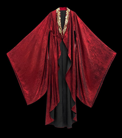 Haute Couture Series Woven Fabric Embroidered Hanfu Qing Huan Meet Dragon Qin