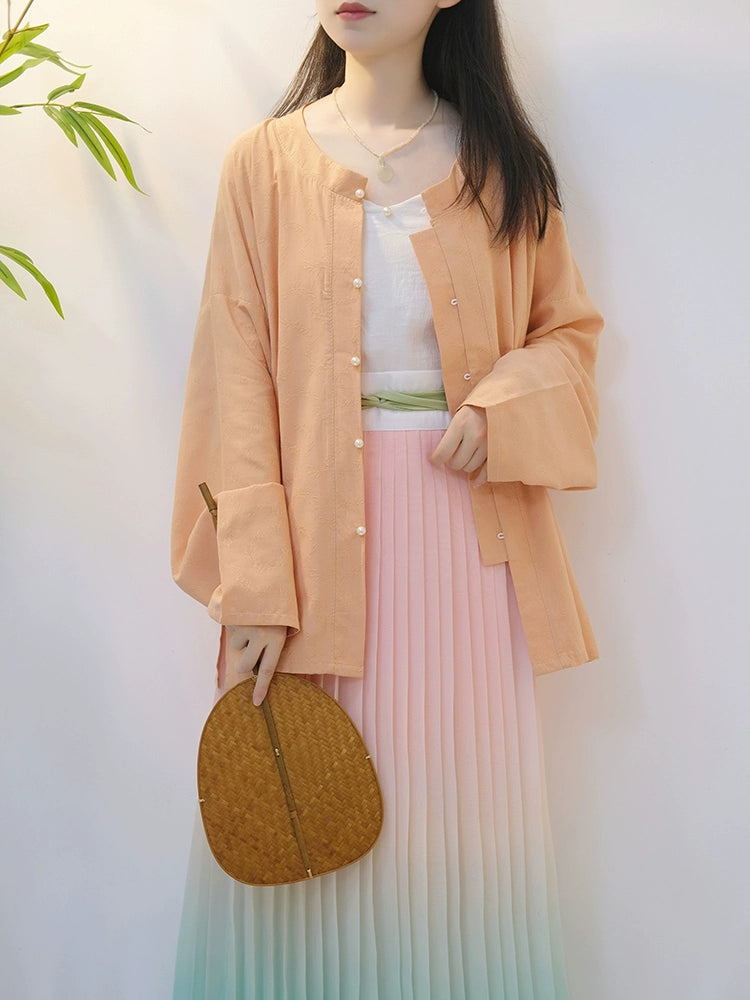 Lookbook Series Half Peach Summer Autumn Modern Hanfu