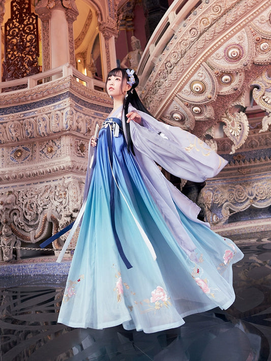 Hua Shen Ji : Pollination Cloud Skirt-Large Sleeve Shirt