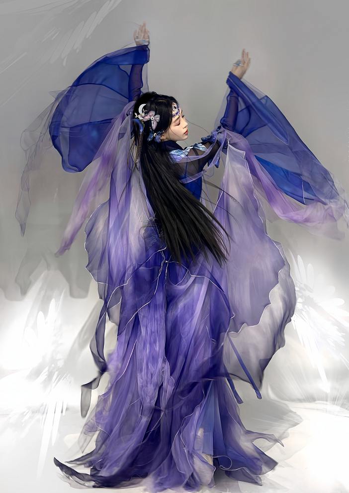 Oriental Aesthetics Series Night Butterfly Dancing Hanfu Dress