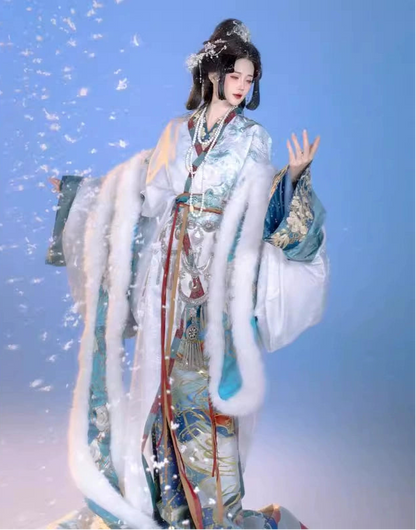 Ethereal Dreamscape Series Supreme Hanfu-Draconive Frostscale