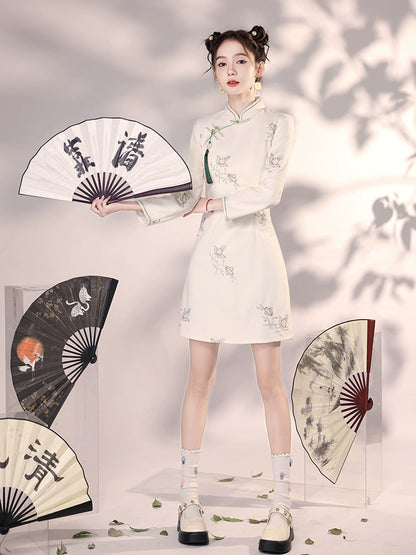 New Chinese Style Cheongsam Qipao Girlish Dressy Casual 11