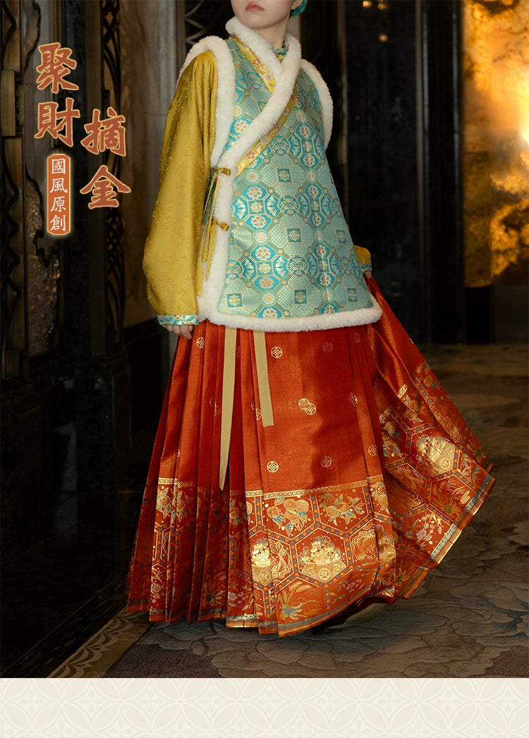 Lookbook Series Palace Ming Dynasty Hanfu Accumulate Golden