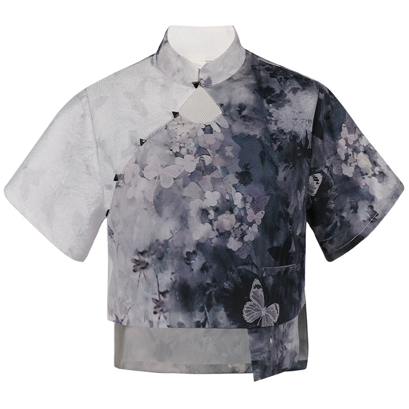 Huadie Tu : Floral Lepidoptera Scroll