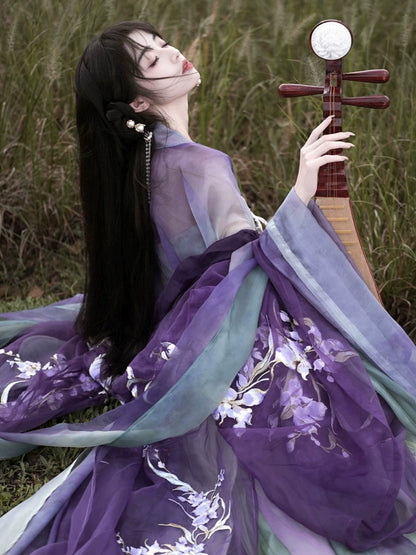 Twelve Flower Goddesses Series Iris Hanfu Dress