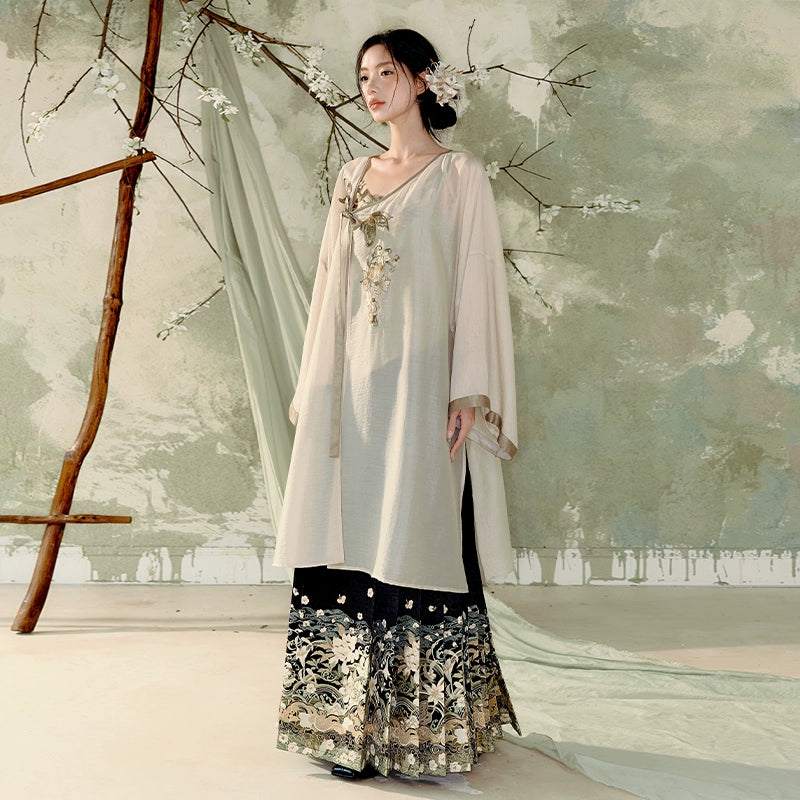 Lookbook Series Strings High-Grade Fabrics Ming Dynasty Hanfu Skirt