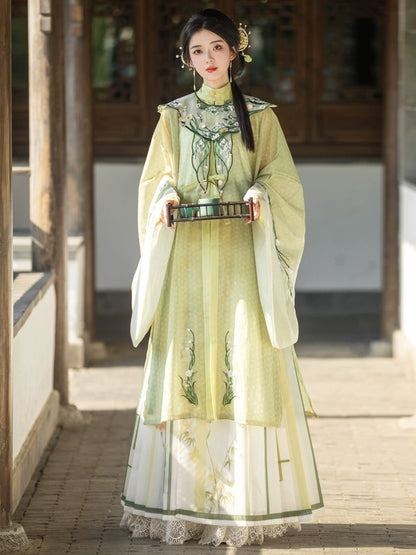 LOOKBOOK SERIES Ming Dynasty Horse Face Skirt Yellow Set