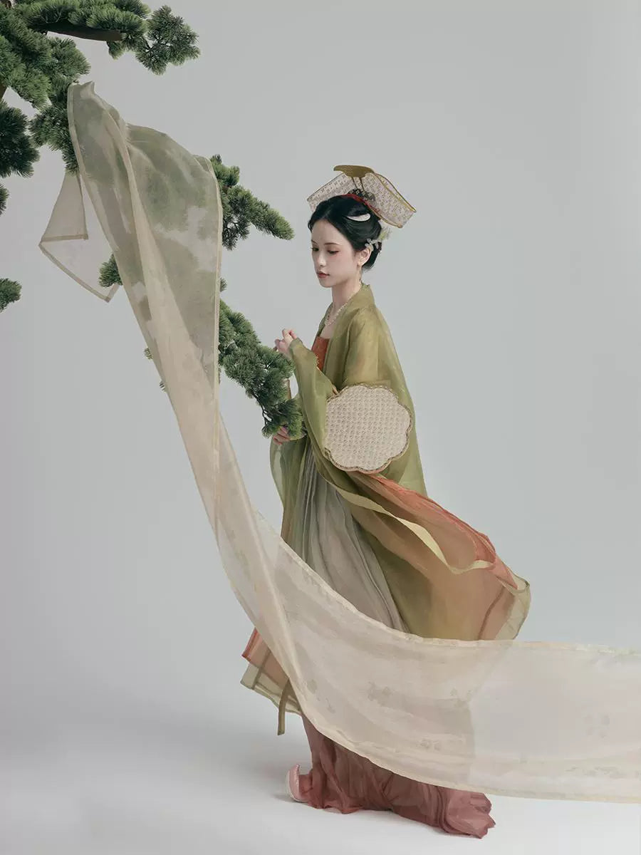 Shangyao Retreat Series Green Gradient Song Hanfu