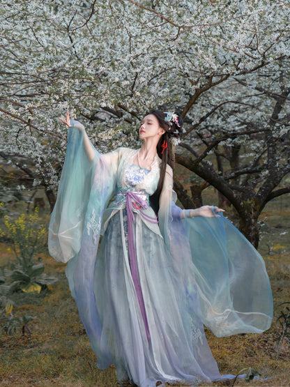 Cloud-Kissing Nature Series Dusky Jade Ming Hanfu