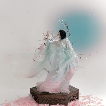 Haute Couture Series Woven Fabric Embroidered Hanfu Qing Huan Moon Goddess Tang