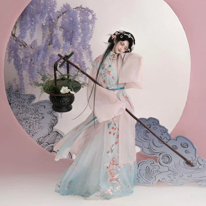 Haute Couture Series Woven Fabric Embroidered Hanfu Qing Huan Imperial Concubine's Smile Song Ming