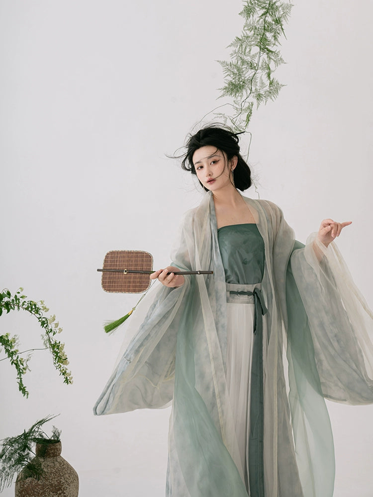 Lookbook Series Summer Autumn Hanfu Green Hill